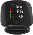 AOVO csuklós vérnyomásmérő, ohmméter, LED kijelző, Hangos közvetítés angol nyelven, 90 memóriakészlet két személyre, Újratölthető, Gyors automatikus mérés, Klinikailag validált, Fekete (wristpressure)