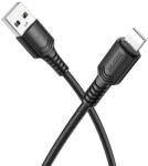 BOROFONE USB to Lightning Borofone Certain Series BX116 adatkábel, Nylon Fonott, 2.4A, 1m - fekete