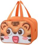 Flippy 3D-s rajzfilmes, hordozható hűtőtáska gyerekeknek, oxfordi szövetből készült ebédlőtáska 27, 5x18x20 cm, narancssárga, tigris mintával (131612)