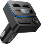BOROFONE Transmitter FM BC60 Hero MP3, Bluetooth - 2xUSB + Type C - PD 20W fekete