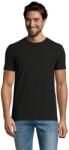 Sols Póló, pamut / elasztán, körgallér, fekete, L méret (so02945dbl-l)
