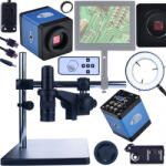 Rosfix digitális mikroszkóp állítható karral, Earth Pro MCEP-0.5X-PZRR + Rosfix állítható mikroszkóp megvilágító 56xLED + Draco kék mikroszkóp kamera