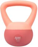 Acra Soft PVC Kettlebell 1 kg, rózsaszín