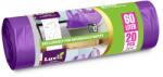 Luxia Saci menaj Strong mov cu manere Luxia, 60 L, 20 buc/rola LUX-4019