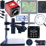 Rosfix digitális mikroszkóp állítható karral, Earth Pro MCEP-0.5X-PZRR + Rosfix állítható mikroszkóp megvilágító 56xLED + Draco piros mikroszkóp kamera