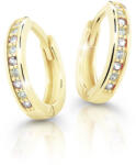 Cutie Jewellery Cercei rotunzi fermecători din aur galben C3342-80-X-1 alb
