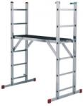  Scara din aluminiu cu platforma, 2 x 6 trepte M570011