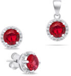 Brilio Silver Set de bijuterii strălucitoare din argint cu pietre de zircon SET230WR (cercei, pandantiv)