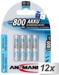 ANSMANN maxE NiMH Micro AAA 800 mAh Újratölthető elem (12x4/csomag) (502553)