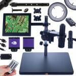 Rosfix Earth Pro MCEP-0.5X digitális mikroszkóp + 8 hüvelykes kijelző + tartó + állítható 56xLED megvilágító + Tucana Pro kamera
