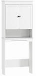 HomCom WC-szekrény 2 zárt és egy nyitott polccal, fehér