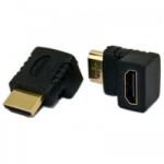 DeTech Преходник DeTech 17121, от HDMI(ж) към HDMI(м), черен, ъглов (df17121)