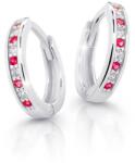 Cutie Jewellery Cercei rotunzi fermecători din aur alb C3342-80-X-2 roșu