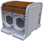  Menetes sín csatlakozó STB 300-2 Al/Cu 87920 SIMBLOCK, barna