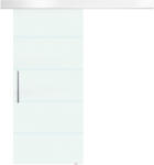 Homcom tolóajtó edzett szatén üveg 90×205 cm