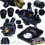 Rosfix Capella Pro MSCP-T-PS1-B - Trinokuláris sztereó mikroszkóp 7-45x | Zoom 0, 7-5x | Greenough Optics | 360°-os fej | C-rögzítés 25 mm