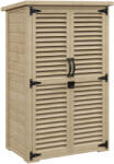 Outsunny fa kerti fészer, tárolószekrény - pepita - 55 490 Ft
