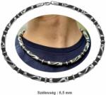  Vastag ezüst - kaucsuk férfi nyaklánc, ezüst ékszer több méretben