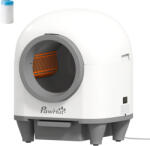 PawHut 80 literes öntisztító alomtálca macskáknak 1-5 kg PP-ből, fehér és szürke színben