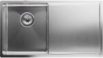 Klarstein TitanSteel konyhai mosogató lefolyóval, 79 x 44 cm, rozsdamentes acél, karcálló, hőálló (SIK1-TitanS-3540dss) (SIK1-TitanS-3540dss) - klarstein