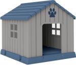 PawHut Közepes Kültéri Vízálló Kutyaház Emelt Talppal