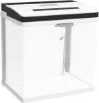 PawHut 28L-es Akvárium LED világítással, szellőzőnyílásokkal és csendes pumpával, 38x26x38 cm, fehér
