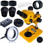 Rosfix ProZoom 50 Set - Mikroskop Trinokularowy 7-50× 102 mm z Soczewką Barlow 0.5× + Oświetlacz LED 56x | Zestaw do Inspekcji i Lutowania Elektroniki