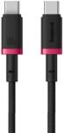 Baseus Здрав кабел с въжена оплетка за бързо зареждане за устройства с USB-C порт - Baseus Dura Series USB-C to USB-C Fast Charging Cable 100W (P10377803U01-01) (100 см) (черен-червен) (P10377803U01-01)