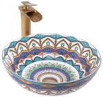 Rea Aztec mosdótál 40x40 cm kerek mosdótálak REA-U7501 (REAU7501)