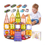 Malis Mágneses építőkészlet autókkal 62 db+10 db autó (113643)