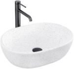 Rea Amelia mosdótál 48x34.5 cm négyszögletes mosdótálak fehér-szürke/kő REA-U3001 (REAU3001)