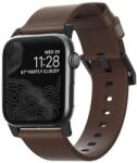 Nomad Leat. Strap Brown, black- Apple Watch Ultra 2/1 (49mm)9/8/7 (45mm)/6/SE/5/4 (44mm)/3/2/1 (42mm) (NM1A4RBM00) - pcone