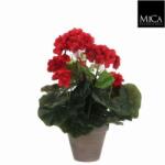  Geránium piros művirág cserépben