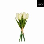  Tulipán csokor krém színben művirágokból