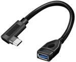 LogiLink USB 3.2 Gen2 Type-C adapter, C/M 90 USB-A/F, OTG, fekete, 0, 2 m (CU0100)