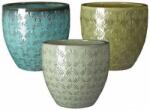 Deroma Vaso Gingko set of 3 mix colori agyag növénytartó szett