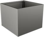  Nívó Cubo virágláda L, Szürkealumínium színben 70x70x55 cm