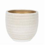 NDT Le Havre H-01WG white/gold 14 cm/ H12 kerámia növénytartó