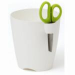 elho Brussels Herbs Single S White műanyag kaspó fűszerollóval