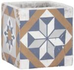  Mediterrán kerámia virágcserép, 11x11cm