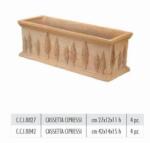 Terrecotte Italiane Cassetta Cipressi 42X14X15 cm agyag növénytartó
