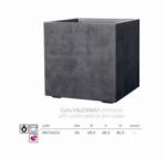 Deroma Cubo Millennium Antracit műanyag kaspó 49 cm