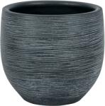 NDT Le Havre 17-01G dark grey 16 cm kerámia növénytartó