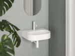 RAVAK Ceramic Slim Wall O kerámia mosdó csaplyukkal és túlfolyóval 54x44 cm, matt fehér XJX0E155003 (XJX0E155003)