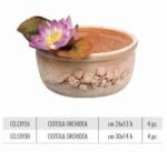 Terrecotte Italiane Ciotola Orchidea 26X13 cm agyag növénytartó