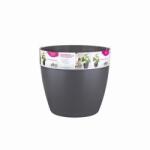 elho Brussels Round Allin1 25 cm Anthracite, műanyag kaspó