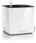 Lechuza CUBE Premium White Highgloss műanyag növénytartó 16 cm