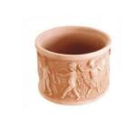 Terrecotte Italiane Cilindro Con Putti 20X16 cm agyag növénytartó