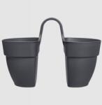 elho Vibia Campana Flower Twin 21 cm Anthrac műanyag növénytartó
