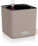Lechuza CUBE Color Sand Brown műanyag növénytartó 14 cm